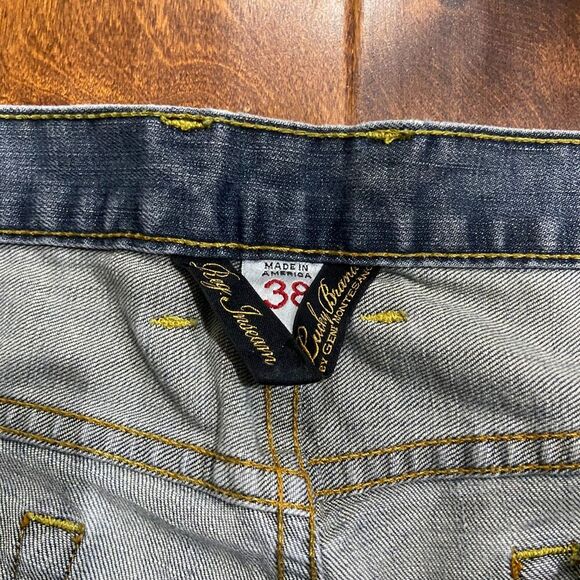 Lucky Brand Vintage Y2K Straight Leg Denim Blue Jeans Men's Size 38W x 32L - Picture 7 of 11